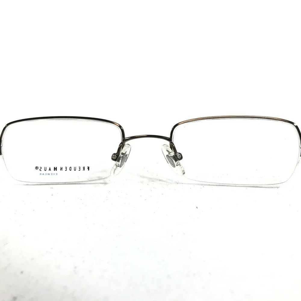 Freudenhaus Eyewear Re/Flex 2 POR Eyeglasses Frames Brown Rectangular Half Rim
